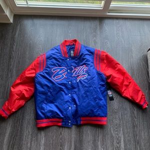Buffalo Bills Varsity Bomber Jacket embroidered size large